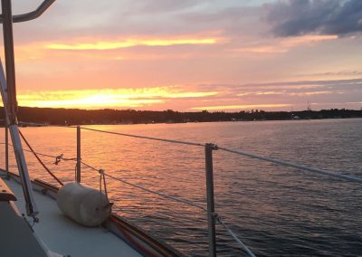 sunset off boat