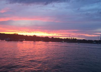sunset off boat