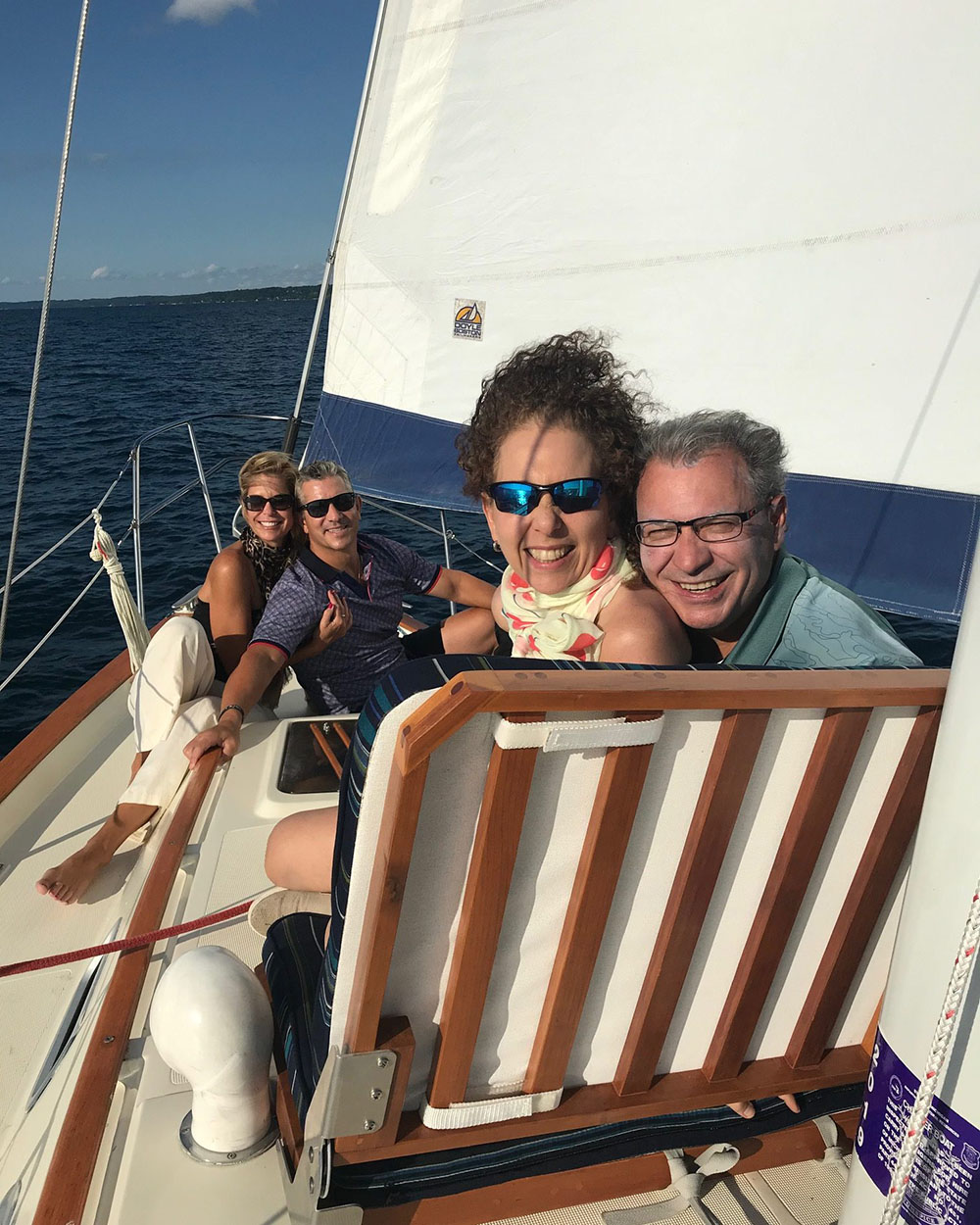 group on a sailing boat tour